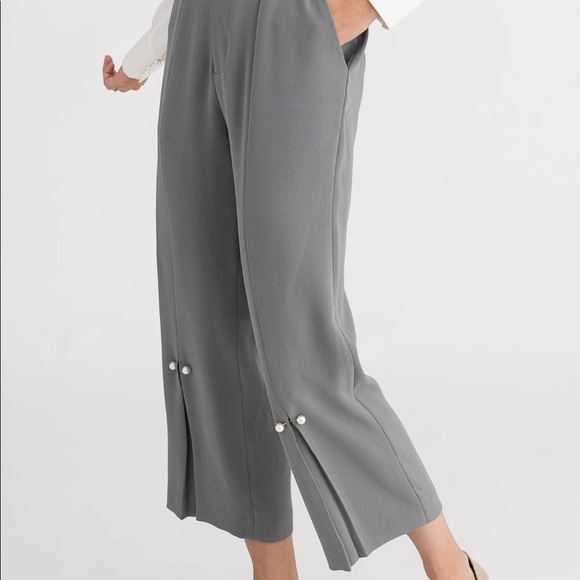 Petite Studio NYC Belda Pearl Pants - Steel - Picture 2 of 7